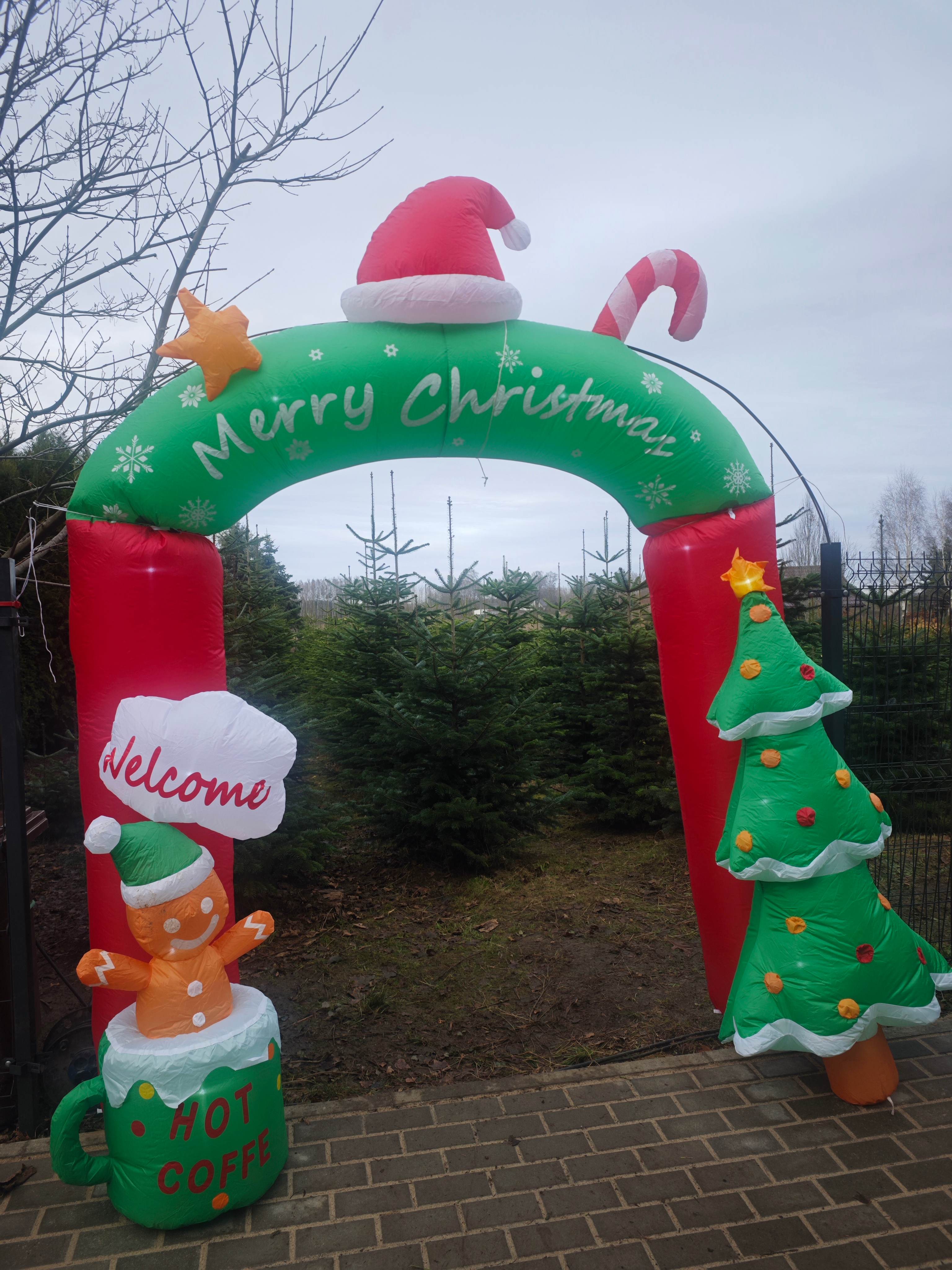 Christmas welcome arch