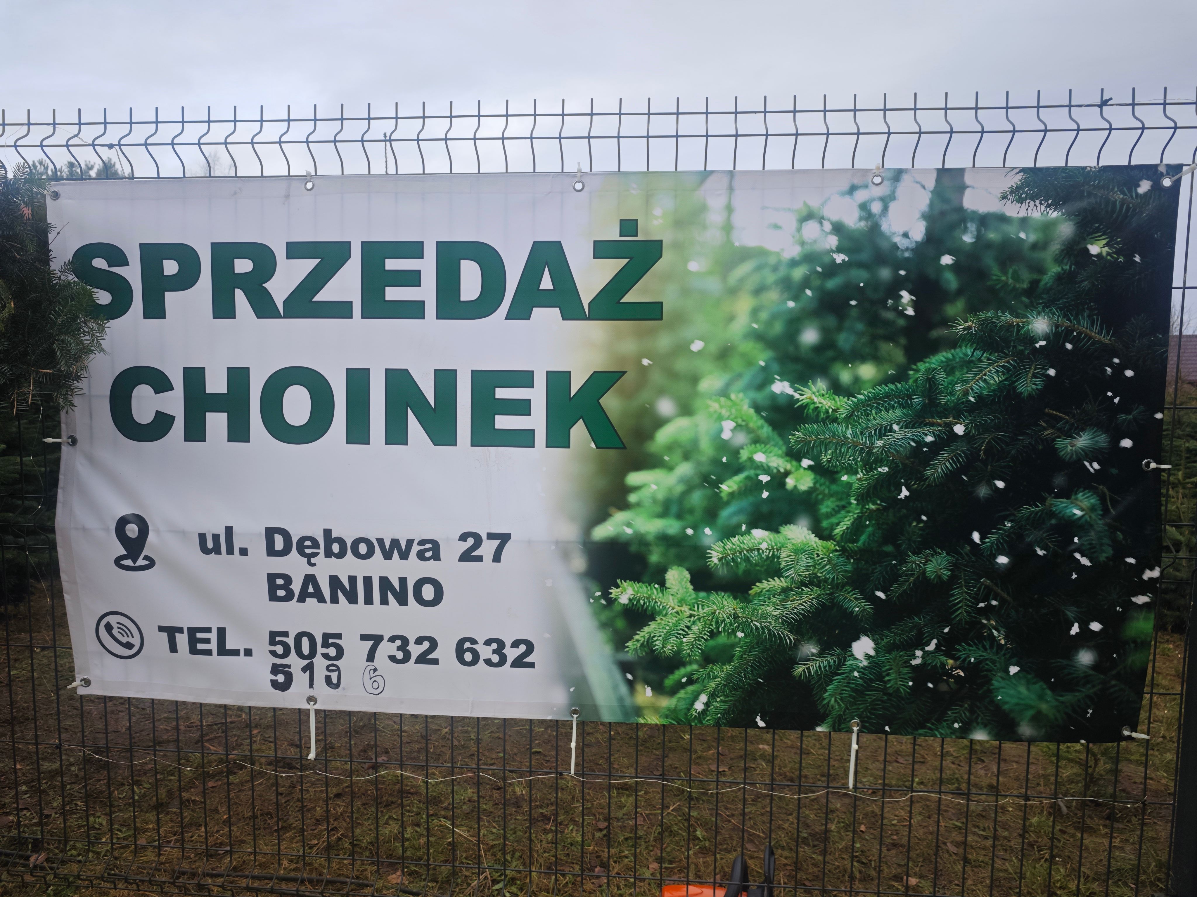 Christmas tree sale sign